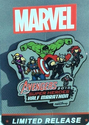 Avengers Super Heros Half Marathon 2015 Pin