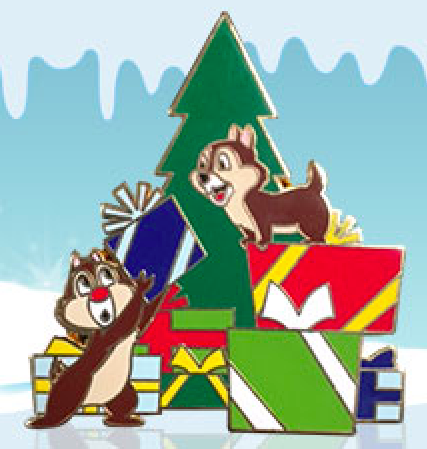 Chip and Dale Christmas PIn 2015 - Disney Store UK