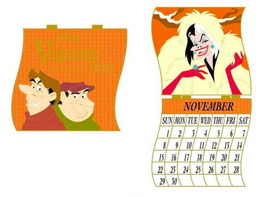 Cruella November 2015 Calendar Pin