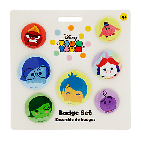 Disney Pixar Inside Out Tsum Tsum Badge Set