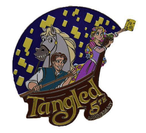 Tangled 5th Anniversary Pin