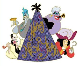 Villains Happy New Year Pin 2016 DSSH