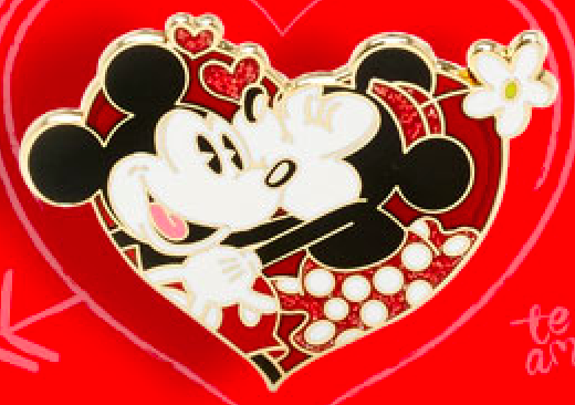 Mickey & Minnie Valentine's Day Pin