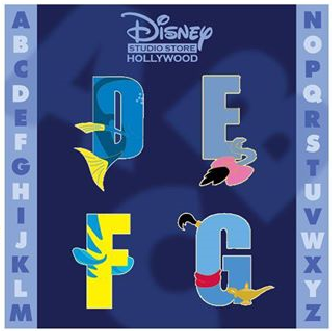 Alphabet Series #2 Disney Pins