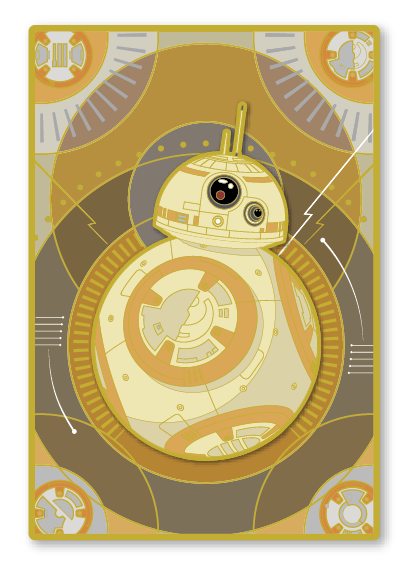 LE 100 Super Jumbo Star Wars BB-8 Pin