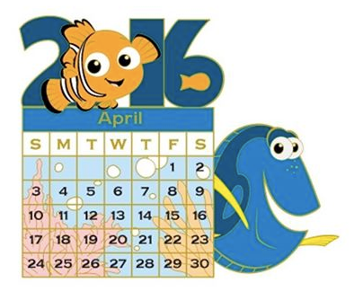 April 2016 Calendar Pin