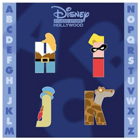 Alphabet Series #3 Disney Pins