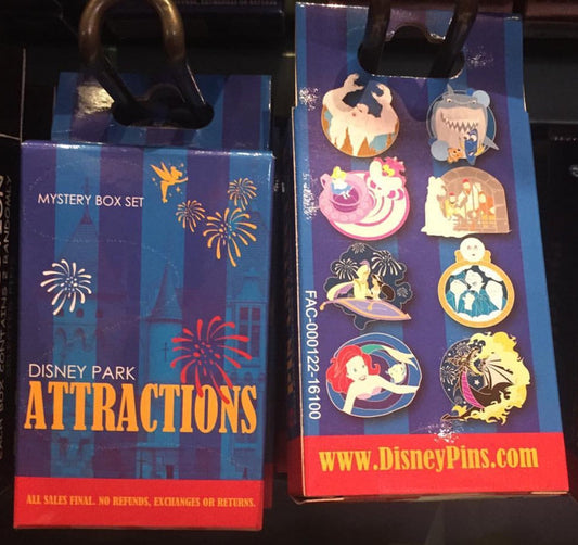 Disney Park Attractions Mystery Pin Set