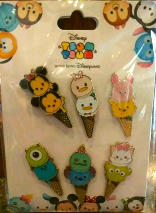 Ice Cream Cone Tsum Tsum Pin Set