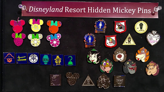 Disneyland Hidden Mickey Pins 2016
