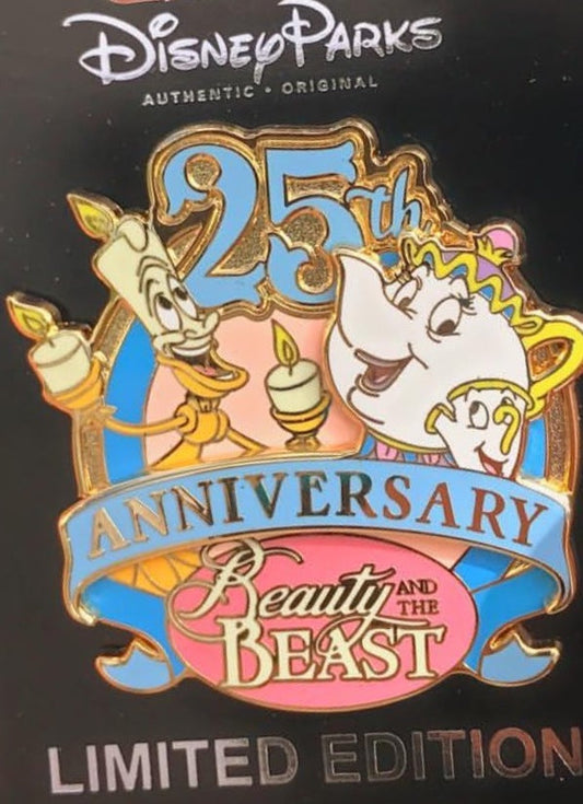 Cast Member 25th Anniversary Beauty and the Beast Pin