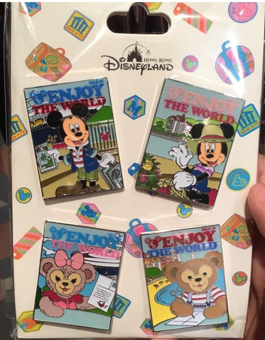 Hong Kong Disneyland Postcard Pins
