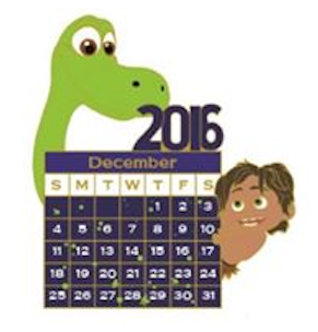 DSSH December 2016 Calendar Pin