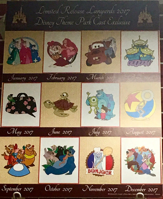 Disney Parks Cast Member 2017 Lanyards