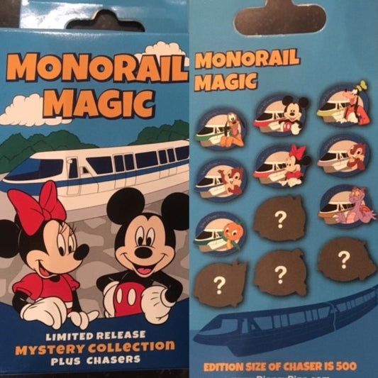 Disney World Monorail Magic Mystery Pin Set