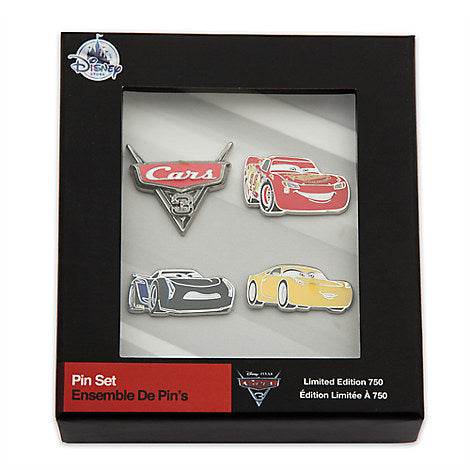 Disney Store Cars 3 Box Pin Set
