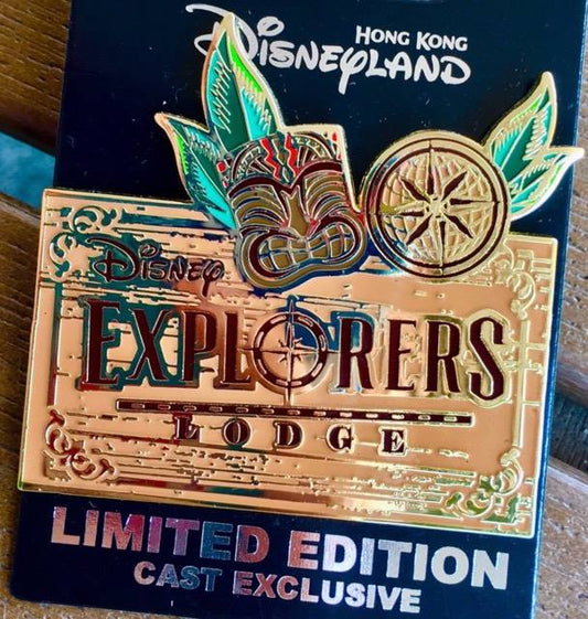 Hong Kong Disneyland Explorers Lodge Pin