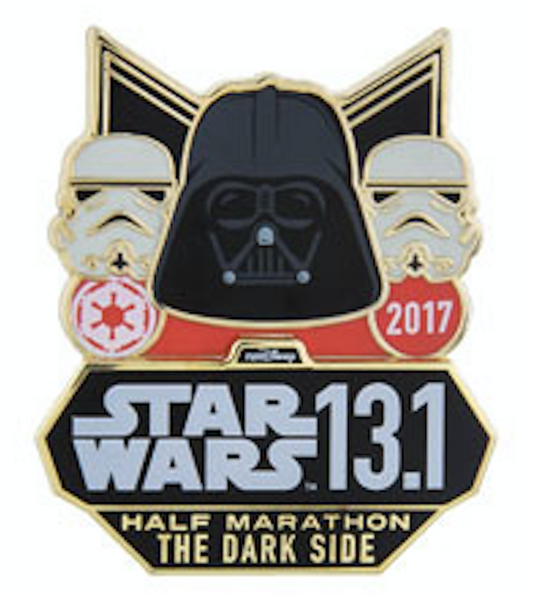 runDisney Star Wars The Dark Side Half Marathon Pin 2017