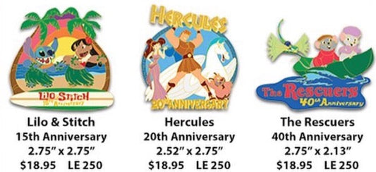 Movie Anniversary WDI Pins 2017