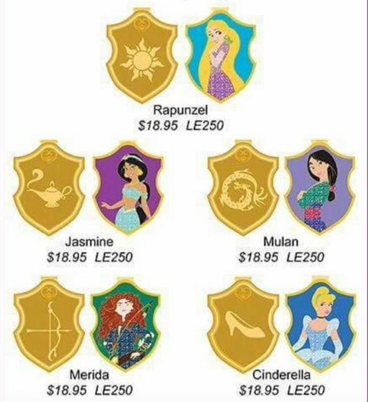 WDI Princess Crest Pins