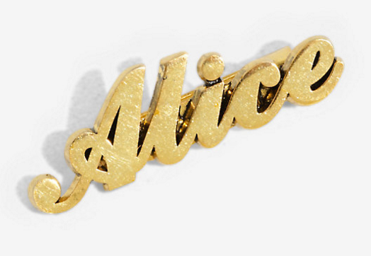 BoxLunch Script Alice Pin