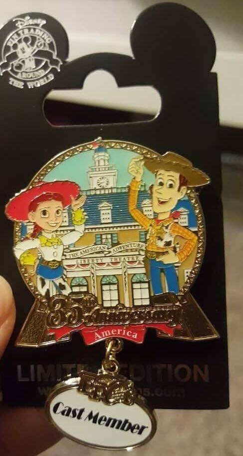 Cast Member 35th Anniversary America Pin – Epcot