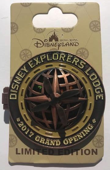 Hong Kong Disneyland Explorers Lodge Pin- Grand Opening