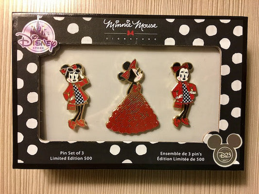 Minnie Mouse Signature Pin Set - D23 Expo 2017