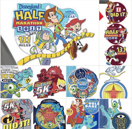 Disneyland Pixar Half Marathon Weekend 2017 Pins