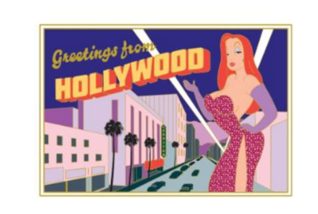 Surprise Jessica Rabbit Postcard Pin