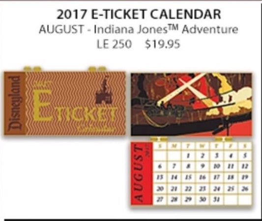 WDI 2017 Calendar Pin – Indiana Jones Adventure