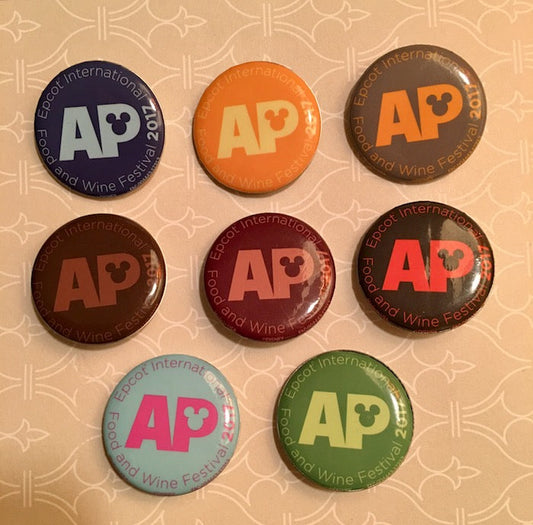 Epcot Internation Food & Wine Festival 2017 Buttons - AP Exclusive