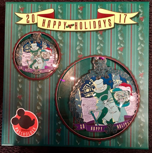 Disneyland Happy Holidays 2017 AP Pin Set
