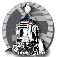 R2-D2 with Porgs Surprise Pin