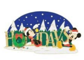 Surprise Mickey & Minnie Holiday Pin