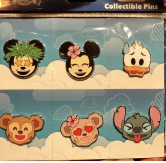 Aulani Disney Emoji Pin Set