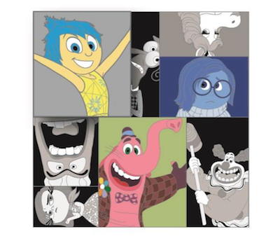 Inside Out Character Block Disney Pin