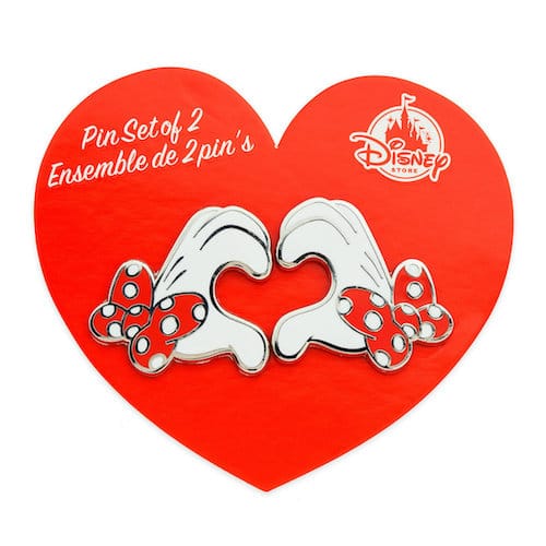 Minnie Mouse Heart Gloves Pin Set