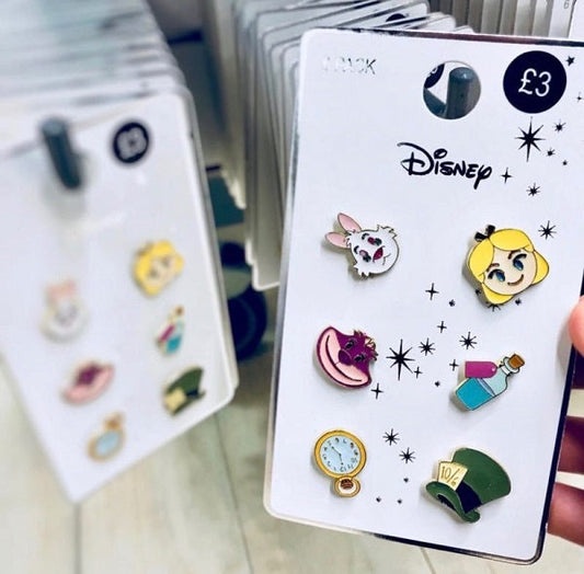 Primark Alice in Wonderland Disney Pin Set