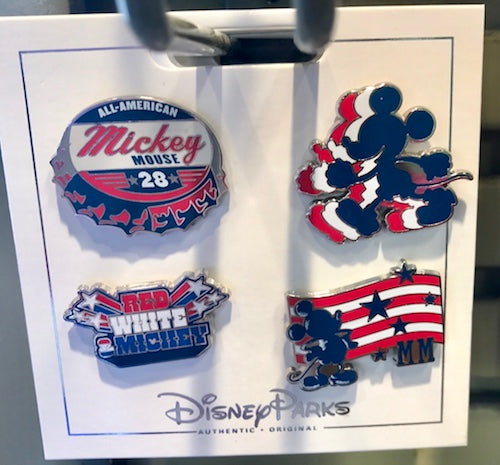 American Mickey Disney Pin Set