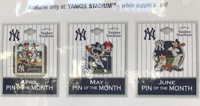New York Yankees 2018 Disney Pins