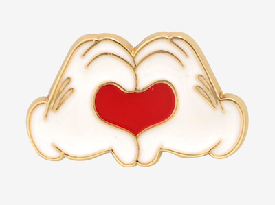 Disney Mickey Mouse Heart Hands Enamel Pin