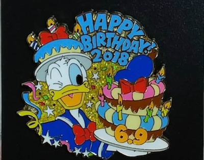 Tokyo Disney Resort Donald Duck 2018 Birthday Pin