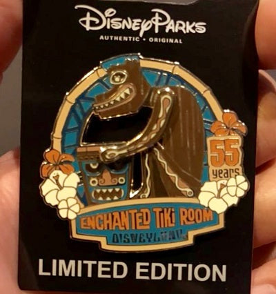 Enchanted Tiki Room Disneyland 55 Years Cast Member Pin