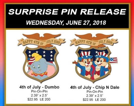 Surprise 4th of July 2018 WDI Pins