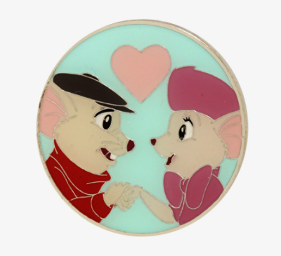 The Rescuers Round Love Enamel Disney Pin