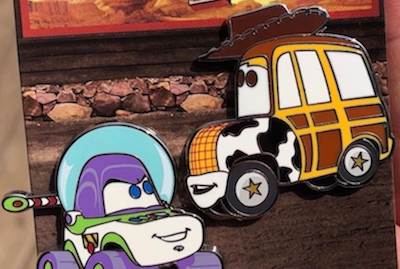 Buzz Lightyear and Woody Cars Land Pin Set