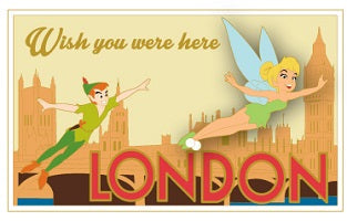 Peter Pan London Postcard Pin