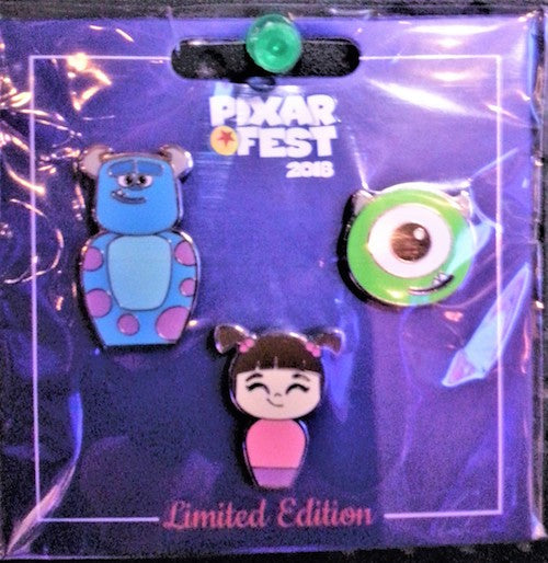 Pixar Fest 2018 Monsters University Pin Set