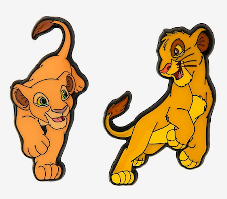 Simba and Nala BoxLunch Disney Pin Set